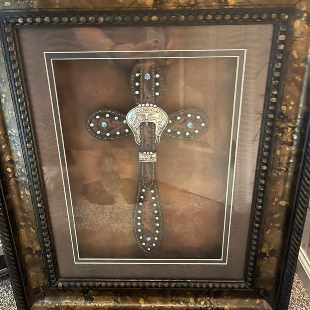 Stanley Brown and Silver Framed Cross